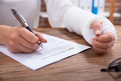 Workers comp papers being signed